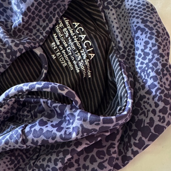 Purple Patterned Swimsuit acacia worn - Picture 4 of 4